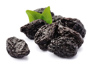 Dry plums isolated
