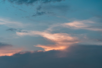Naklejka na ściany i meble Beautiful sunset cloudy sky for background