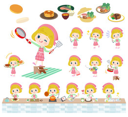 blond hair girl_cooking