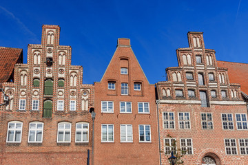 Medieval old brick buildings in Luneburg. Germany