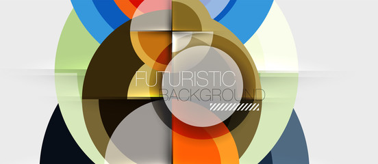 Obraz premium Circular geometrical design template