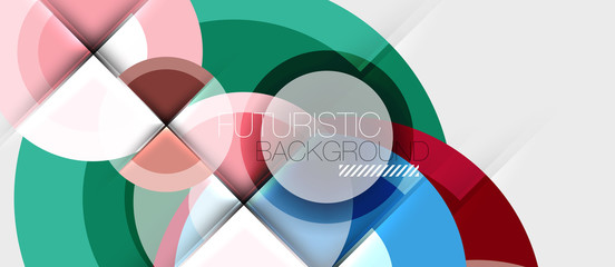 Fototapeta premium Geometric design abstract background - circles