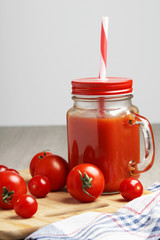 Tomato juice and cherry tomatoes