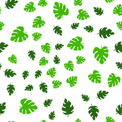 Leaves Seamless vector Pattern. Flat style floral Background. 