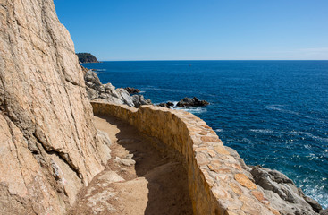 Round roads through Lloret de Mar, Costa brava