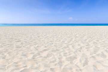 Fototapeta na wymiar Sea view tropical beach with sunny sky; background in summer