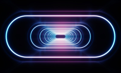 Obraz premium Neon light tunnel