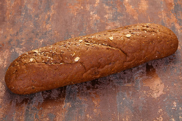 Black loaf bread
