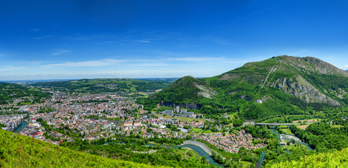 Panorama of the city of Lourdes , famous for his pilgrimage © Philipimage