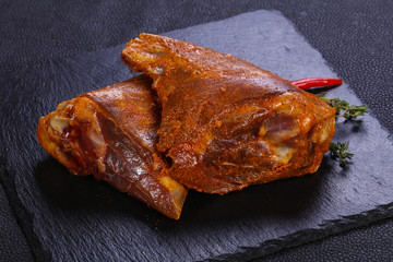 Raw lamb shank