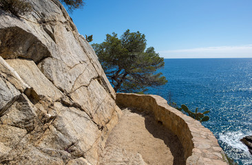 Round roads through Lloret de Mar, Costa brava