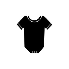 Kid bodysuit vector icon. 