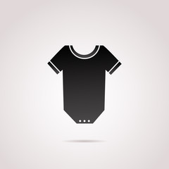 Kid bodysuit vector icon. 