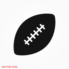 Rugby Icon vector sign symbol for design