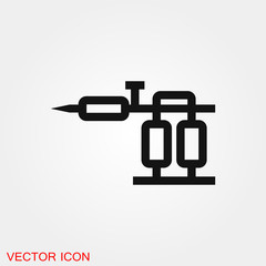 Tattoo Machine Icon vector sign symbol for design