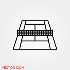 Tennis icon vector sign symbol for design