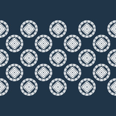 Polka dots seamless pattern. Mosaic of ethnic figures. Patterned texture. Geometric background. Can be used for wallpaper, textile, invitation card, wrapping, web page background.