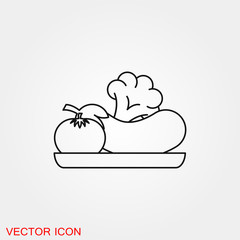 Vegetables Icon vector sign symbol for design