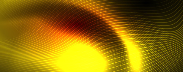 Shiny neon lines techno magic futuristic background, magic energy space light concept, abstract background wallpaper design