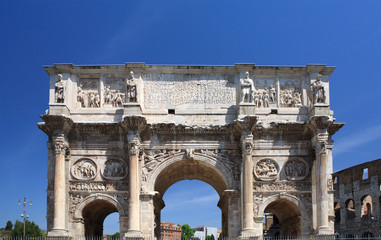 Fototapeta na wymiar Arch of Constantine, Colosseum, Rome, Italy