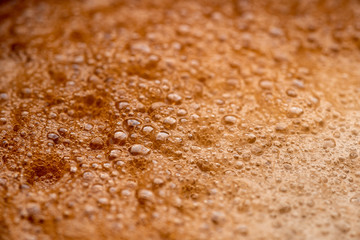 macro photo of close-up coffee espresso foam
