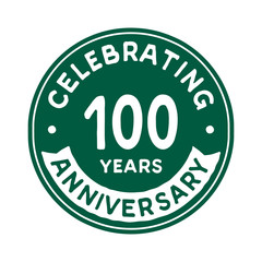 100 years anniversary logo template. Vector and illustration.