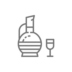 Obraz premium Georgian wine, chacha line icon.