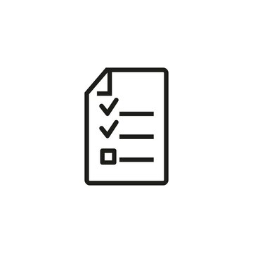 Audit Trail Line Icon. File, Document, Checkmarks. Information Concept. Can Be Used For Topics Like Data, Agenda, Inspection