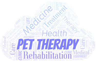 Obraz premium Pet Therapy word cloud. Wordcloud made with text only.