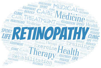 Retinopathy word cloud. Wordcloud made with text only.