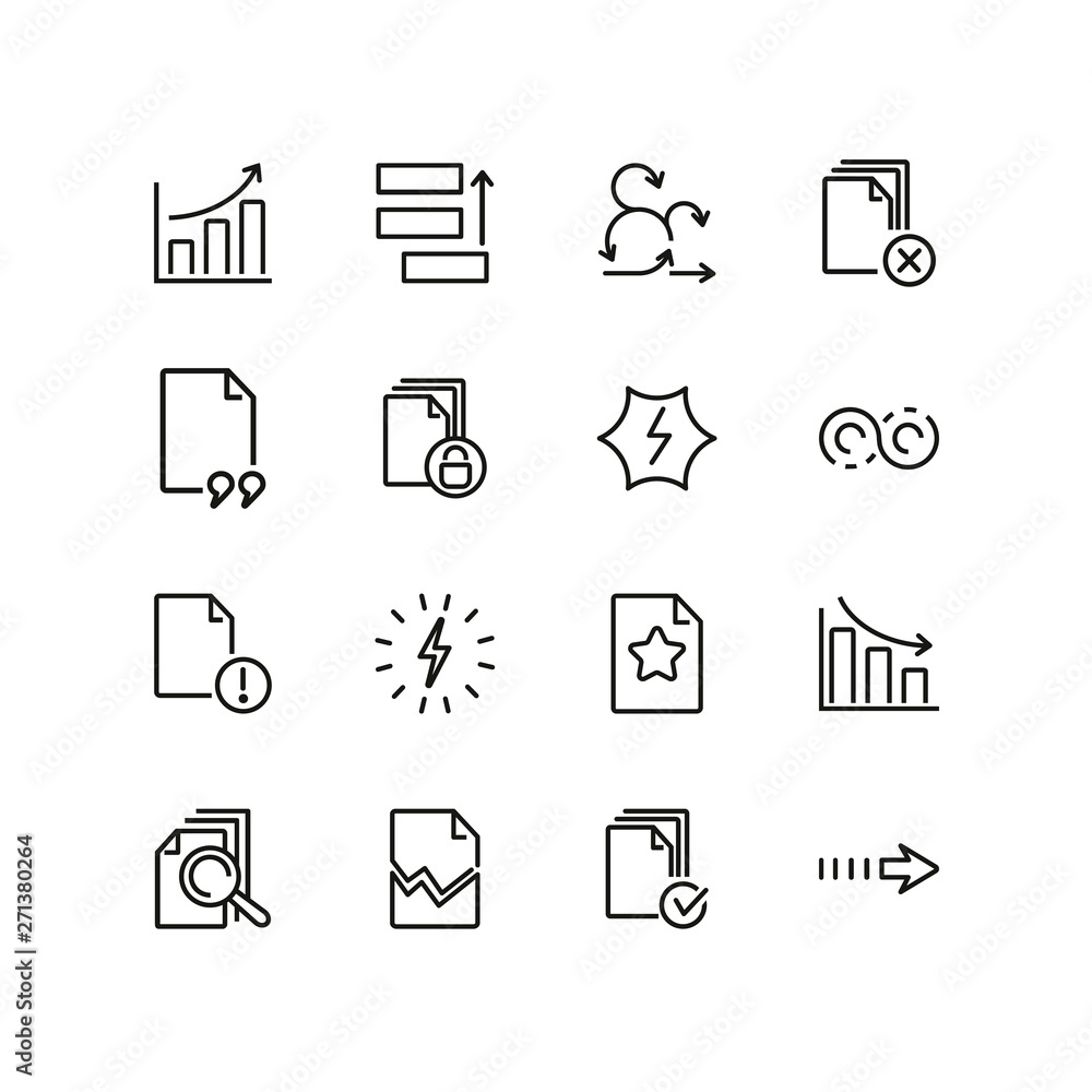 Poster agile line icon set. task priority, growth chart, idea. project management concept. can be used for 