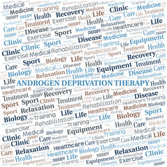 Androgen Deprivation Therapy word cloud. Wordcloud made with text only.