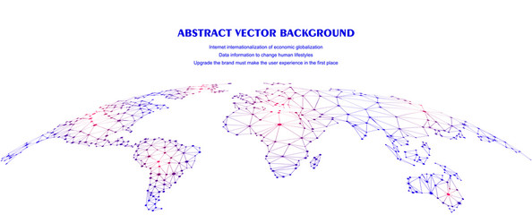Global network connection concept, abstract concept earth
