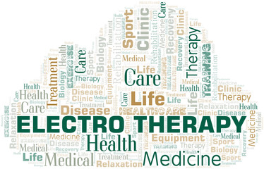 Electro Therapy word cloud. Wordcloud made with text only.