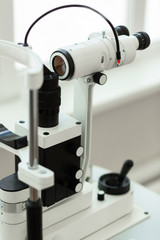 New innovative machine for vision examination staying on the table