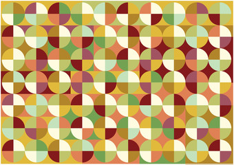 Abstract vector retro background with symmetrical shapes