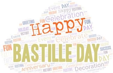 Bastille Day Word Cloud. Wordcloud Made With Text.