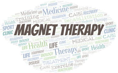 Fototapeta premium Magnet Therapy word cloud. Wordcloud made with text only.