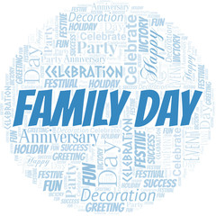 Obraz premium Family Day Word Cloud. Wordcloud Made With Text.