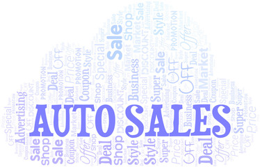 Auto Sales Word Cloud. Wordcloud Made With Text.