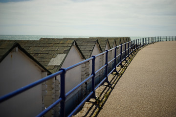 Naklejka premium huts by the sea