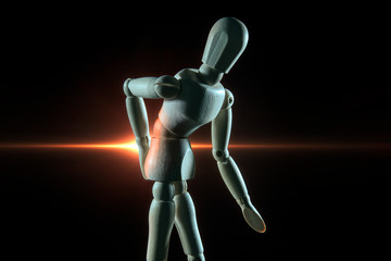 人体模型による腰痛のイメージ画像