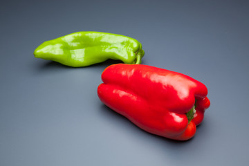 Pimiento rojo y pimiento verde