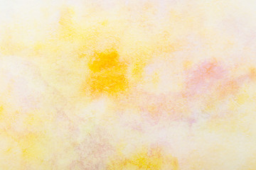 yellow watercolor background. by drawing