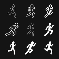 Running Icon vector sign symbol for design