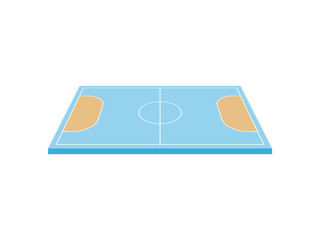 Handball court. View from above. Vector illustration on white background.