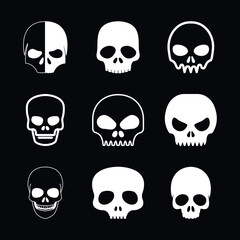 Obraz na płótnie Canvas Skull icon vector sign symbol for design