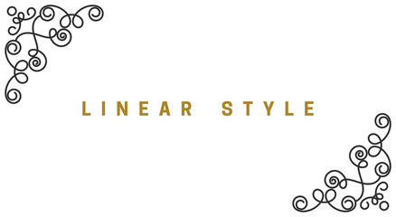 Decorative corner elements. Vintage, vector design elements, invitations, frames, menus, labels and websites. Graphics, vector. In a linear, antique style. On a white background.