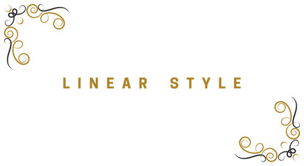 Decorative corner elements. Vintage, vector design elements, invitations, frames, menus, labels and websites. Graphics, vector. In a linear, antique style. On a white background.