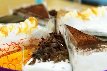 Various style piece of cake